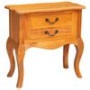 vidaXL Sidetabell Naturlig 60,5 x 30 x 61 cm Massiv Mahogni Tre