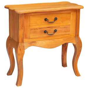 vidaXL Sidetabell Naturlig 60,5 x 30 x 61 cm Massiv Mahogni Tre