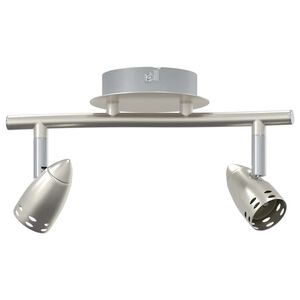 vidaXL Takspot med s&oslash;kelys Nikkel 27 x 10 x 12 cm Metall