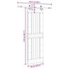vidaXL Skyvedør med monteringstilbehør 70x210 cm heltre furu