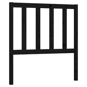vidaXL Sengegavl svart 81x4x100 cm heltre furu