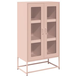 vidaXL Highboard rosa 68x39x123 cm stål