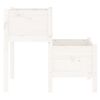 vidaXL Plantekasse hvit 84,5x84x75 cm heltre furu