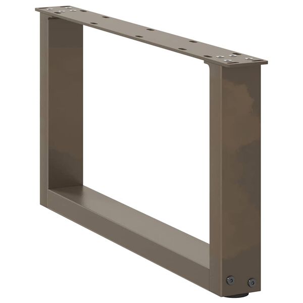 vidaXL Salongbordben U-formet 2 stk naturst&aring;l 70 x (30-31) cm st&aring;l