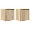 vidaXL Veggmontert nattbord 2 stk sonoma eik 38x34x40 cm