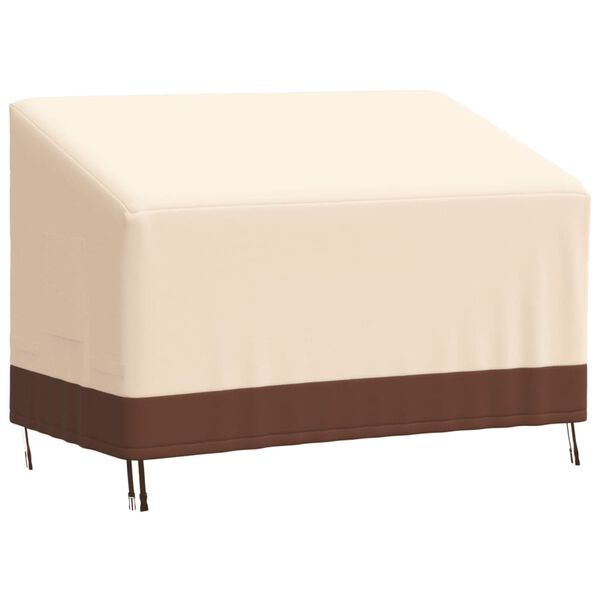 vidaXL 2-seters benktrekk beige 132x71x56/81 cm 600D oxford