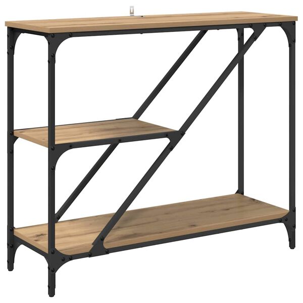 vidaXL Konsollbord Artisan Eik 88,5 x 30 x 75 cm Konstruert tre