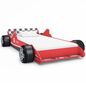 vidaXL Barneseng racerbil 90x200 cm r&oslash;d