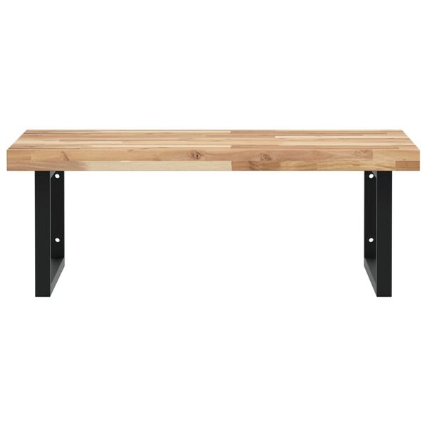 vidaXL Servanthylle veggmontert st&aring;l og heltre akasie