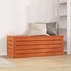 vidaXL Lagringsboks med d&oslash;r Vokset Brun 89 x 36,5 x 33 cm Massiv furu