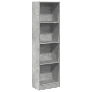 vidaXL Bokhylle betonggr&aring; 40x24x143 cm konstruert tre