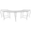 vidaXL Trebens 4-Antall seter 160 x 80 x 44 cm St&aring;l Antikk hvit