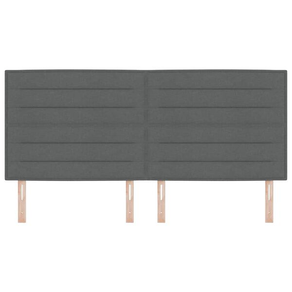 vidaXL Hodegavl med hodegjerde M&oslash;rkegr&aring; 200 cm Kunstl&aelig;r