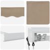 vidaXL Markise Beige 500 x 300 x 165 cm Polyester og aluminium
