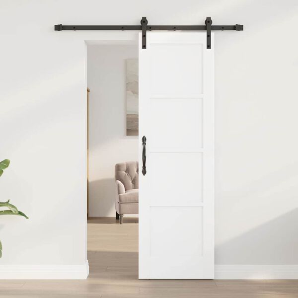 vidaXL Skyved&oslash;r Hvit 61 x 198,5 cm Massiv furu