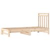 vidaXL Uttrekkbar dagseng 2x(90x200) cm heltre furu