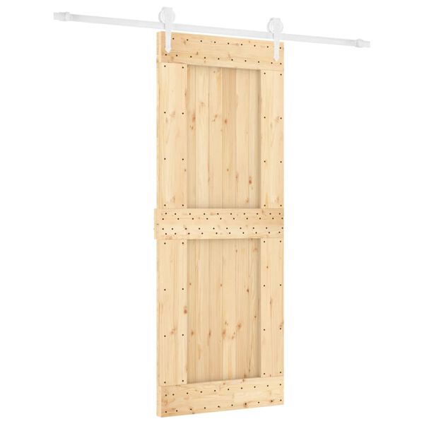 vidaXL Skyved&oslash;r med monteringstilbeh&oslash;r 80x210 cm heltre furu