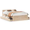 vidaXL Sengeramme uten madrass med hodegavl 140x190 cm heltre furu