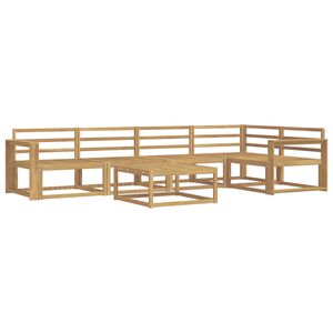 vidaXL Utend&oslash;rs sofa-sett 6 pcs Hvit 79 x 79 x 37 cm Solid akasietre