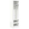 vidaXL Garderobe h&oslash;yglans hvit 50x50x200 cm konstruert tre