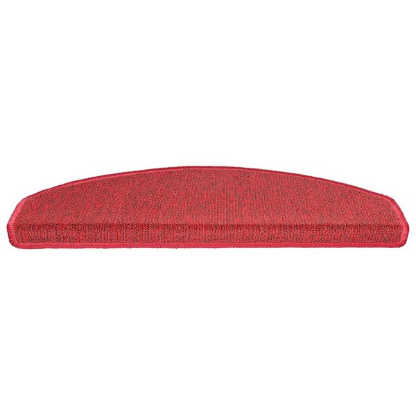 vidaXL Trappematter 30 stk 65x24x4 cm r&oslash;d halvrund store