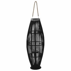vidaXL Hengelanterne for stearinlys bambus svart 95 cm