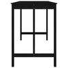 vidaXL Barbord svart 180x80x110 cm heltre furu