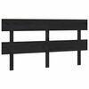 vidaXL Sengegavl svart 164x3x81 cm heltre furu