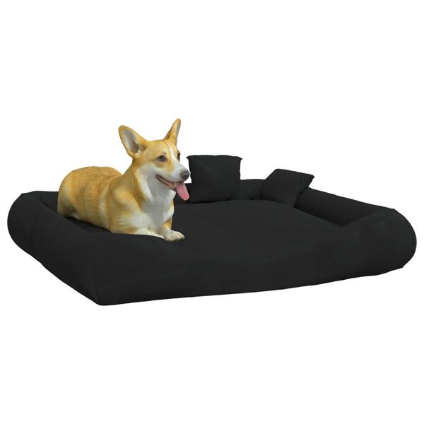 vidaXL Hundesofa med puter svart 135x110x23 cm oxford-stoff