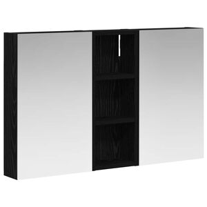 vidaXL Baderomsskapsett med d&oslash;r 3 pcs 80 x 10,5 x 50 cm Konstruert tre