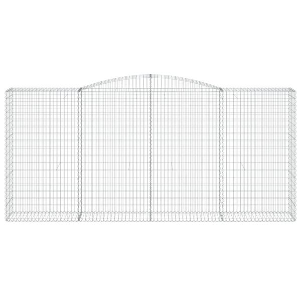 vidaXL Gabionkurver buede 5 stk 400x50x180/200 cm galvanisert jern