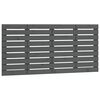 vidaXL Veggmontert sengegavl gr&aring; 141x3x63 cm heltre furu