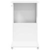 vidaXL Sidetabell med hjul Hvit 40 x 35 x 60 cm Konstruert tre