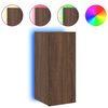 vidaXL TV Veggskap med LED brun eik 30,5x35x70 cm