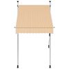 vidaXL Manuell uttrekkbar markise 100 cm oransje og hvite striper