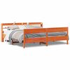 vidaXL Sengeramme uten madrass voksbrun 200x200 cm heltre furu