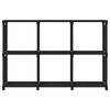 vidaXL Displayhylle med 6 kuber svart 103x30x72,5 cm stoff