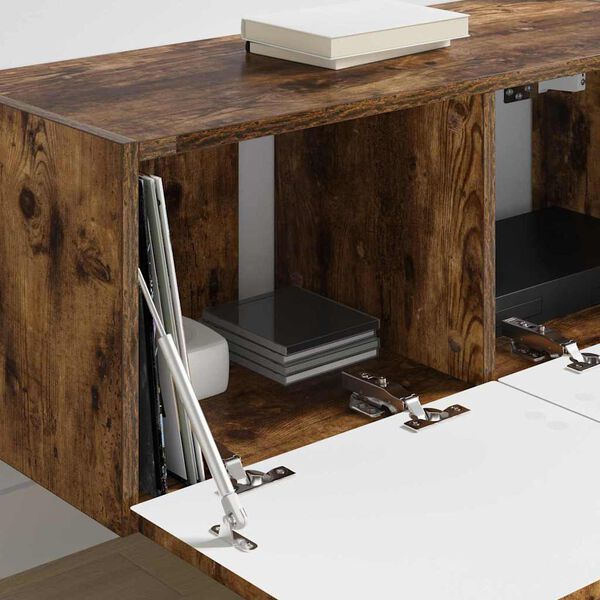 vidaXL TV Veggskap R&oslash;kt eik 78,5 x 31 x 29,5 cm Konstruert tre