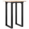 vidaXL Spisebord O-ramme 50x50x75 cm heltre furu og st&aring;l