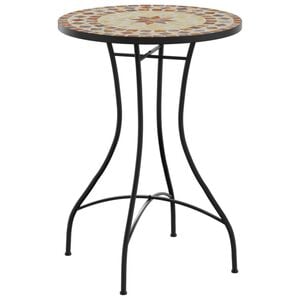 vidaXL Bistrobord med mosaikk terrakotta og hvit &Oslash;50x70 cm keramikk