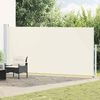 vidaXL Uttrekkbar sidemarkise 180x500 cm kremhvit