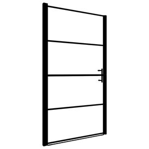 vidaXL Dusjd&oslash;r frostet herdet glass 81x195 cm svart