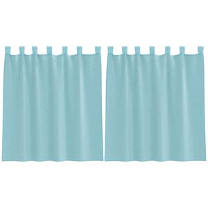 vidaXL Voilegardiner med hemper 2 stk turkis 140x140 cm