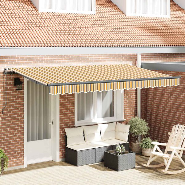 vidaXL Innvendbar Markise Gul 400 x 200 cm stoff