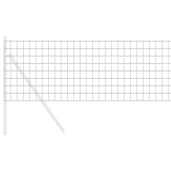 vidaXL Euro gjerde Grå 0.4 x 10 m PVC-belagt jern