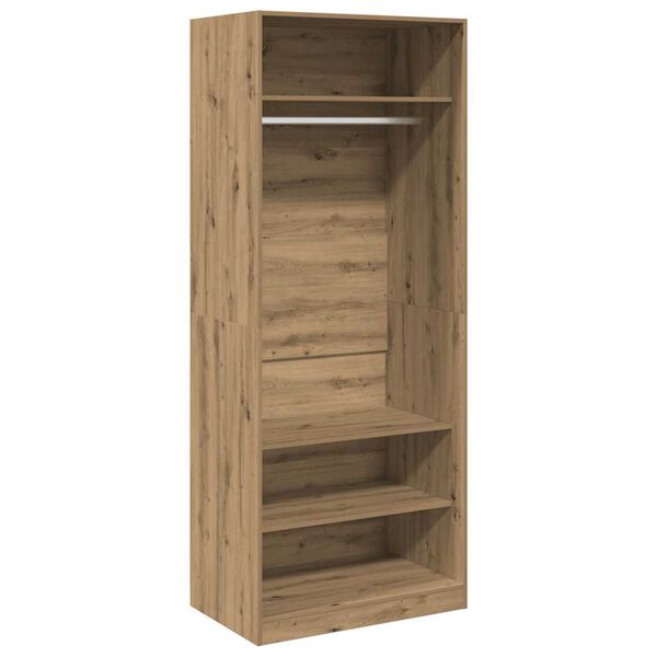 vidaXL Garderobe artisan eik 80x50x200 cm konstruert tre