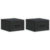 vidaXL Vegghengt Nattbord 2 stk. Svart 34,5 x 33 x 20 cm