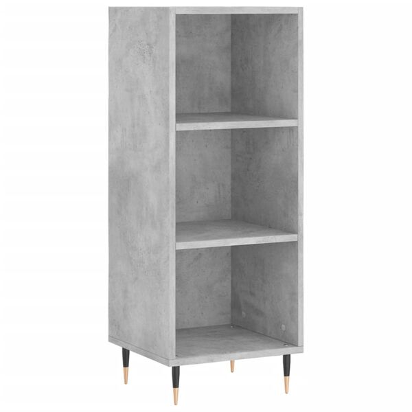 vidaXL Highboard betonggr&aring; 34,5x32,5x180 cm konstruert tre