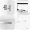 vidaXL Kabinett med skuff Hvit 79,5 x 49 x 156 cm Konstruert tre