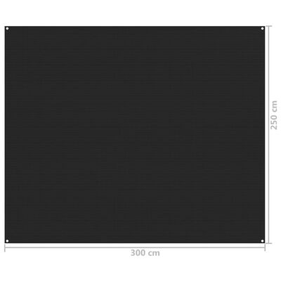 vidaXL Teltteppe 250x300 cm svart